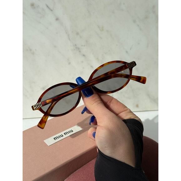 NEW Miu Miu MU04ZS Regard Sunglasses in Havana Brown $518 main image 9